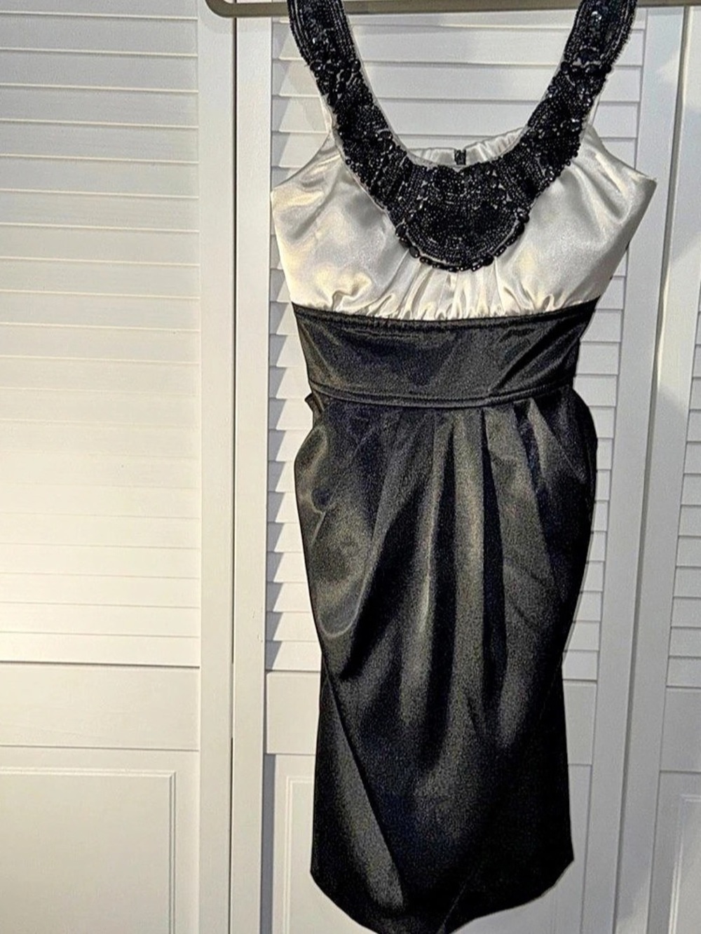 Black & Silver Midi Dress Size 5 Like New